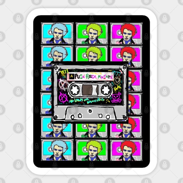 Punk Rock Mixtape by LowEndGraphics Sticker by LowEndGraphics